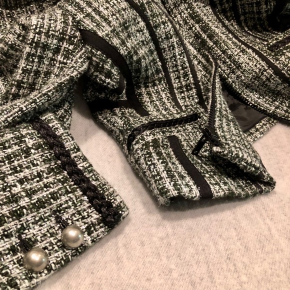 NWOT - Sparkly Silver, Black, Gray, & White Zip-up Jacket - Picture 14 of 16